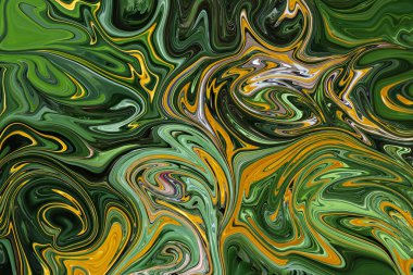 Sıvı mermer, soyut doku arka plan, akışkan sanat arkaplanı, doğal lüks, yeşil ton karışımı..