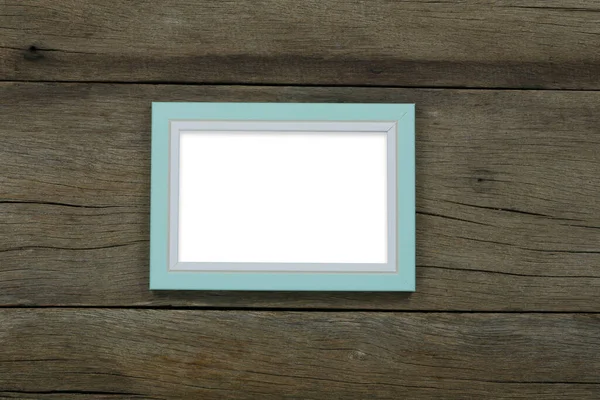 Empty Vintage Photo Frame Old Wood Background Have Copy Space — Stock Photo, Image