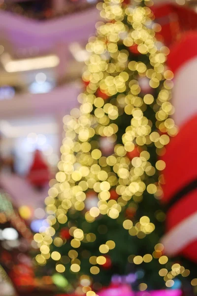 Sfocatura Astratto Bokeh Natale Luce Decorazione Sfondo — Foto Stock