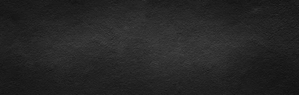 Panorama Zwarte Cementwand Textuur Achtergrond Voor Design Werkconcept Achtergrond — Stockfoto