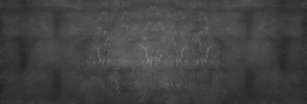 Панорама Черный Цемент Стены Текстуры Фона Дизайна Вашей Концепции Работы — стоковое фото