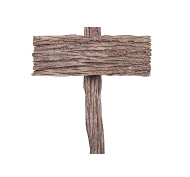 Çalışma konseptinizde tasarım için beyaz arkaplanda izole edilmiş eski tahta tabela.