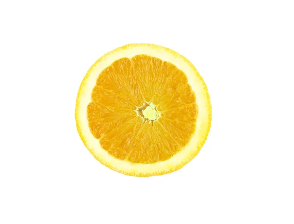 Sliced Fresh Mandarin Oranges Isolated White Background Have Clipping Paths — Stock Photo, Image