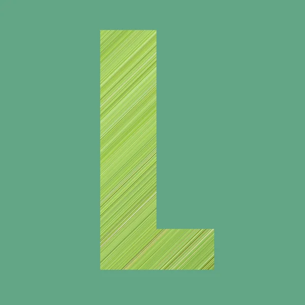 Alfabet Letters Van Vorm Groene Patroon Stijl Pastel Groene Kleur — Stockfoto