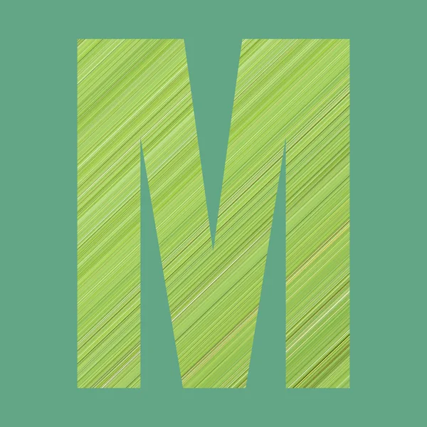 Litery Alfabetu Kształcie Zielonym Wzorze Pastelowym Zielonym Tle Koloru Projektowania — Zdjęcie stockowe