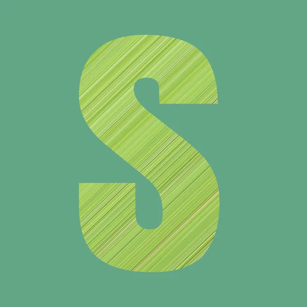 Abc Betűk Alakja Zöld Minta Stílusban Pasztell Zöld Színű Háttér — Stock Fotó
