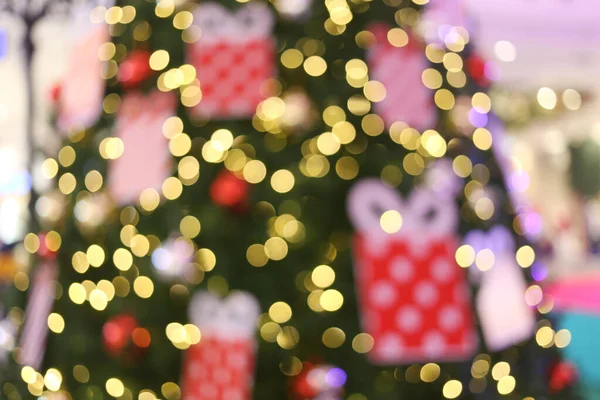 Sfocatura Astratto Bokeh Natale Luce Decorazione Sfondo — Foto Stock