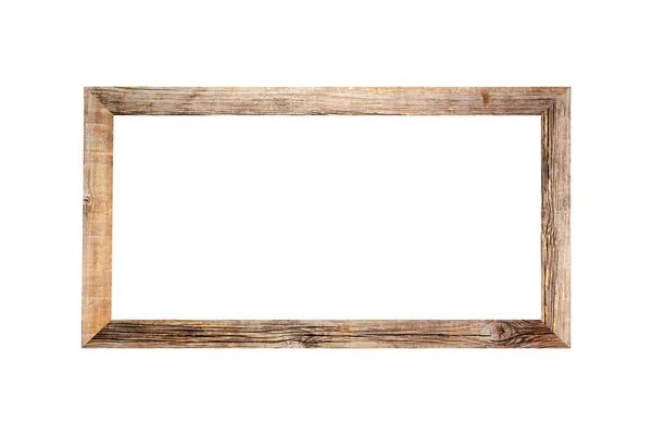 Ahşap çerçeve resmi, iç dekorasyonunuzdaki tasarım için beyaz arkaplanda izole edildi.