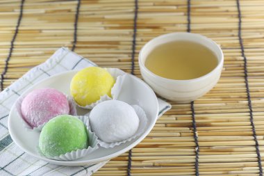 tatlı Japon ve sıcak çay daifuku.
