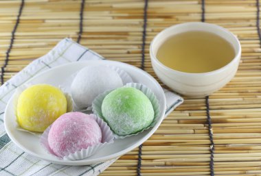 tatlı Japon ve sıcak çay daifuku.