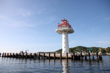 Deniz feneri kıyı alanı.
