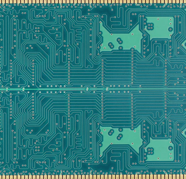 Zielona zarządu obwodu elektronicznego. — Zdjęcie stockowe