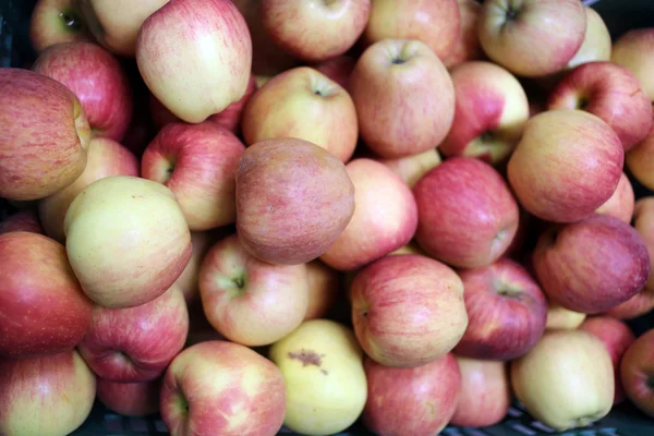 Hög med rött äpple frukt är hälsosam mat. — Stockfoto