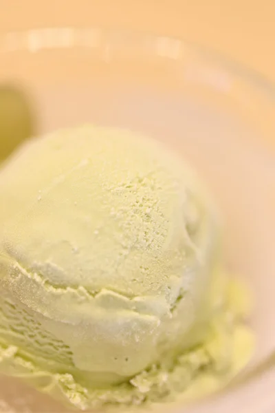 Green tea ice cream. — Stock Photo, Image