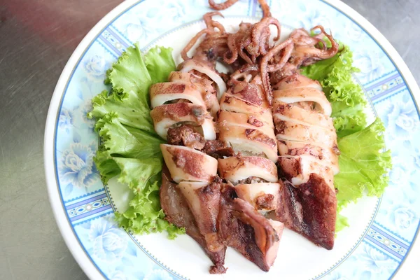 Deep Fried Squid Garlic and Pepper. — Stock Photo, Image