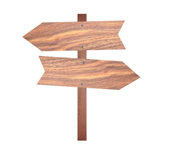 Flecha letrero de madera marrón . — Foto de Stock