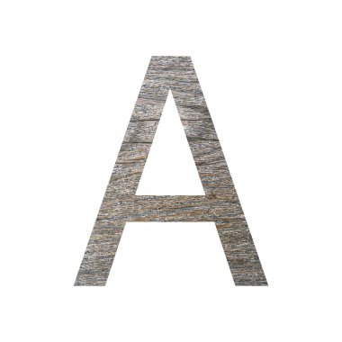 beyaz izole ahşap yazı tipi.