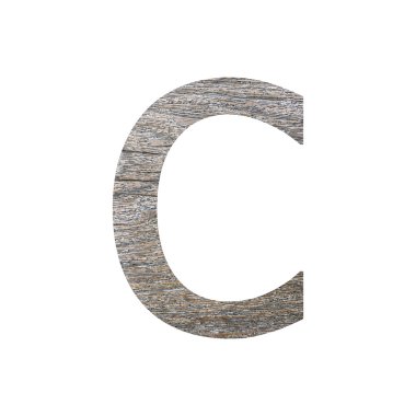 beyaz izole ahşap yazı tipi.