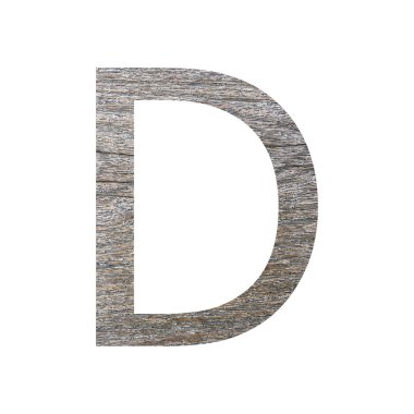 beyaz izole ahşap yazı tipi.