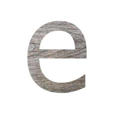 beyaz izole ahşap yazı tipi.