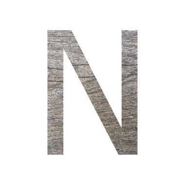 beyaz izole ahşap yazı tipi.