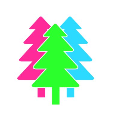 Noel ağacı üzerinden renkli boyalı.