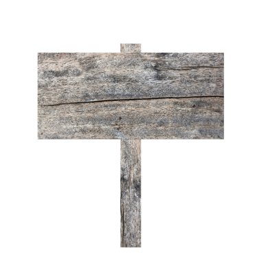 eski ahşap tabela üzerinde beyaz izole.