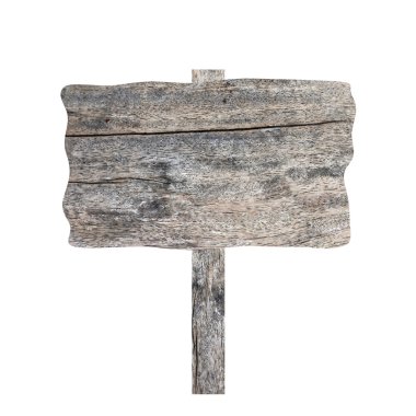 eski ahşap tabela üzerinde beyaz izole.