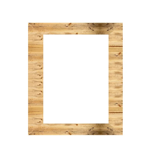 Moldura de madeira velha isolada . — Fotografia de Stock