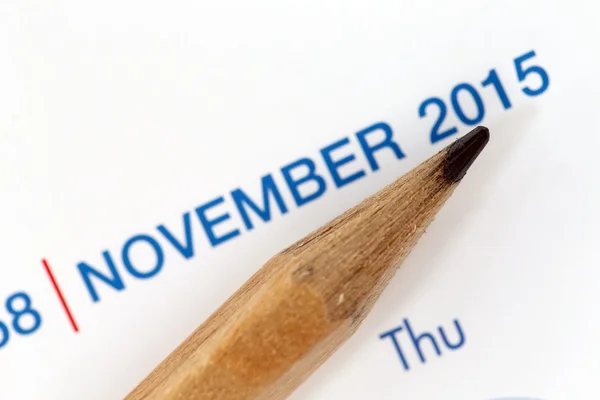 La punta di una matita punta all'anno 2015 testo . — Foto Stock