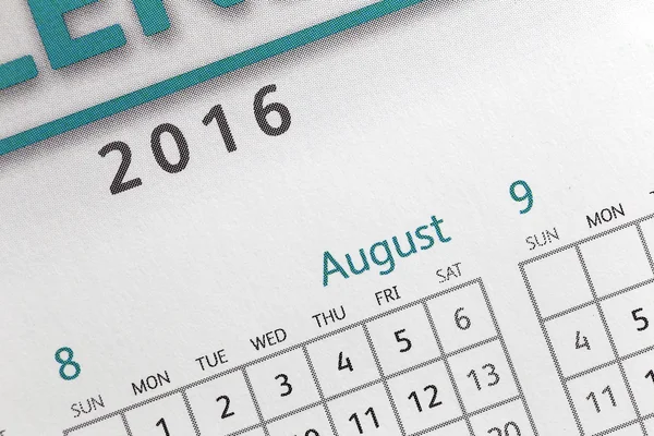 Text on calendar show in 2016 year. — Stock Photo, Image