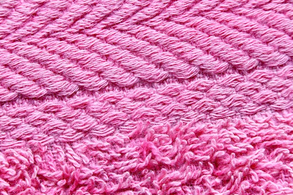 Motifs of pink towels in a macro. — Stock Photo, Image