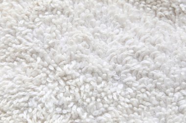 Yüzeyi beyaz ilave havlu makroda.