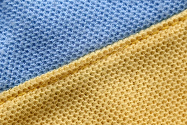 Surface of orange and blue of fabric. — Stock Photo, Image