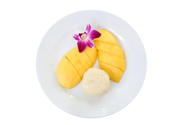 Липкий рис манго . — стоковое фото