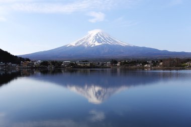 Mount Fuji in kawaguchiko lake side. clipart