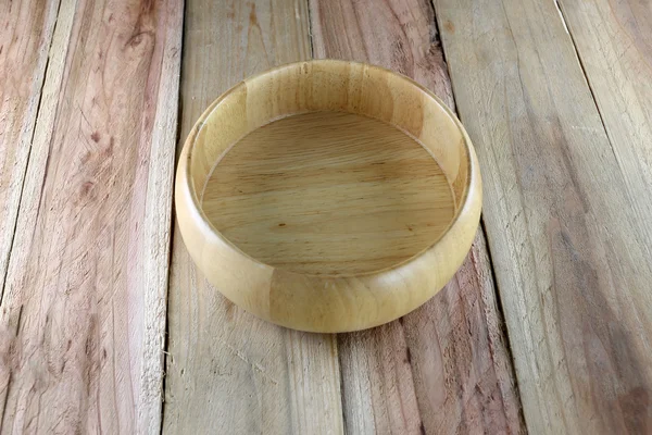 Üres fából készült bowl. — Stock Fotó