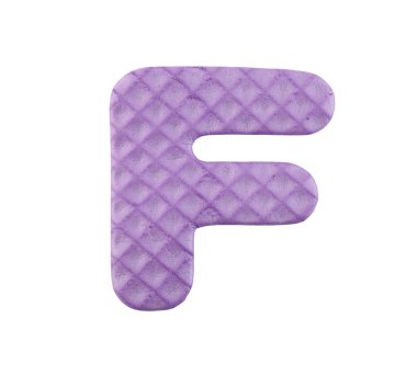 İngilizce harfler üzerinde beyaz izole.