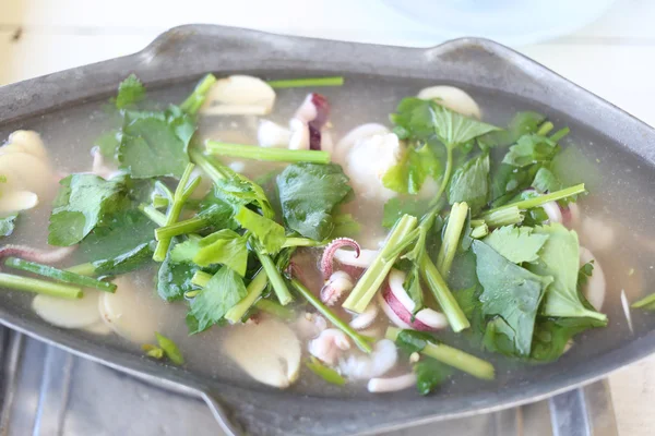 Dit is Thais eten voor squid gestoomde citroen. — Stockfoto
