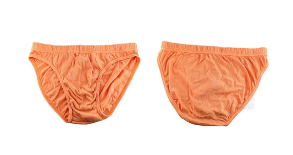 Orange men panties isolated on white. — Stock Photo, Image