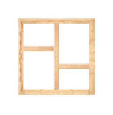 ahşap palet çerçeve üzerinde beyaz izole.