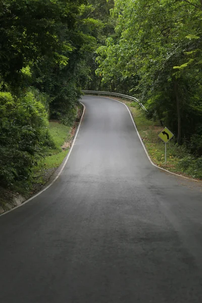 Curve tekenen van de weg. — Stockfoto