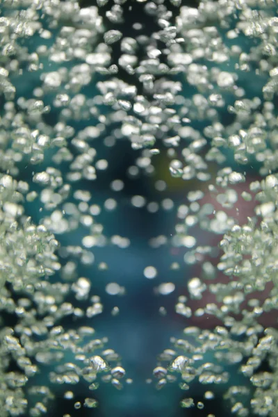 Bubbles of oxygen line fish tank. — Stock Photo, Image