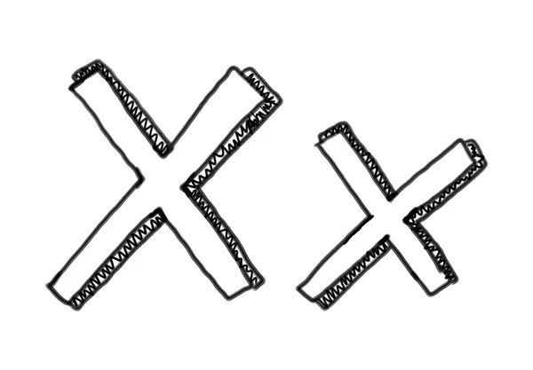 Nuovo carattere di disegno X dell'alfabeto . — Foto Stock
