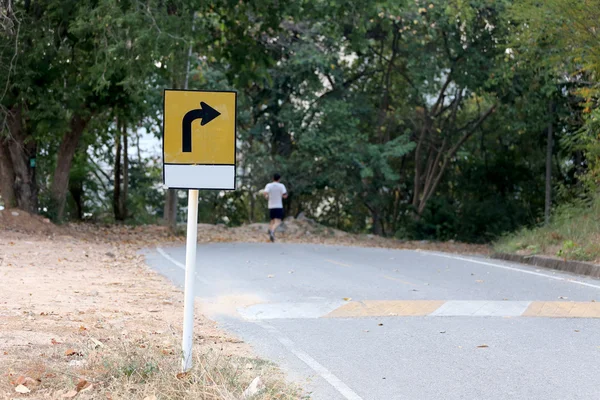 Warning signs for curves road. — Stock Photo, Image