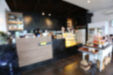 Kahve dükkanında bir bulanıklık stili.