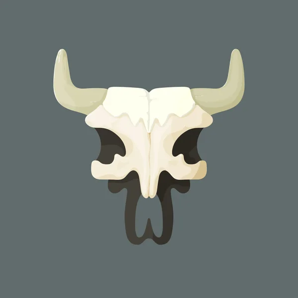 Vector illustration of bull skull from Wild West — Stock Vector