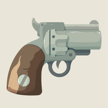 eski, çelik, kovboy revolver üzerinde açık renkli izole