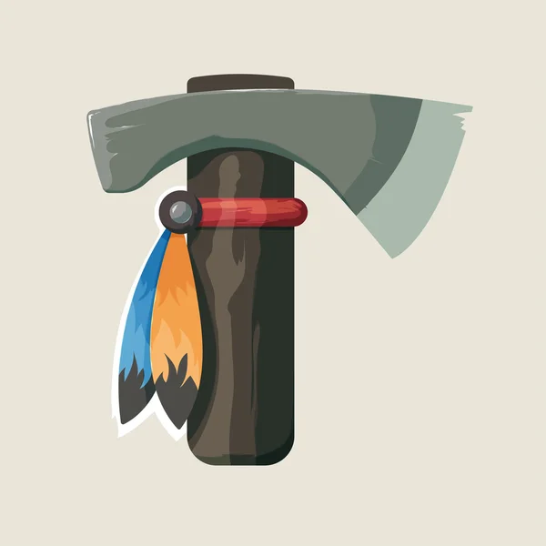 Vektor illustration av native american indian tomahawk — Stock vektor