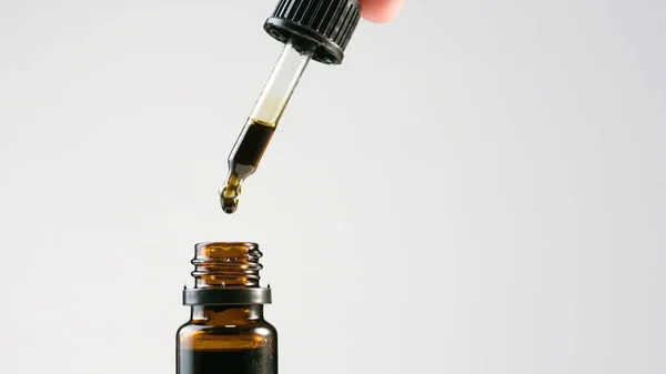 CBD hemp oil in a bottle — Stock Photo, Image